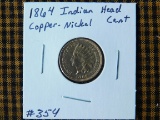 1864 C/N INDIAN HEAD CENT (SHARP) BU