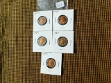 5-1947S LINCOLN CENTS BU