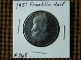 1951 FRANKLIN HALF (TONING) UNC