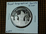 ROYAL GEOGRAPHICAL SOCIETY STERLING SILVER MEDAL (MARKED ON RIM)