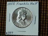 1958 FRANKLIN HALF (SHARP) BU