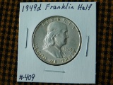 1949D FRANKLIN HALF (SEMI KEY) UNC FBL