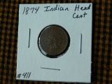 1874 INDIAN HEAD CENT (BETTER DATE) AU