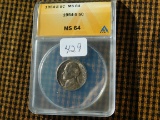 1954S JEFFERSON NICKEL ANACS MS64