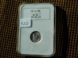 1941D MERCURY DIME NGC MS66