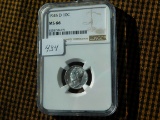 1945D MERCURY DIME NGC MS66