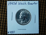 1945D WASHINGTON QUARTER (BETTER DATE) BU