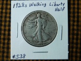 1928S WALKING LIBERTY HALF (BETTER DATE) VF