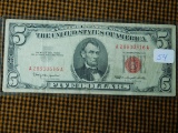 1963 $5. RED SEAL NOTE XF