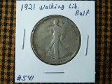 1921 WALKING LIBERTY HALF (KEY DATE) VG