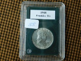 1948 FRANKLIN HALF (FIRST YEAR) UNC FBL