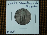 1928S STANDING LIBERTY QUARTER VF