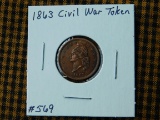 1863 CIVIL WAR TOKEN LIBERTY HEAD/GOD PROTECT THE UNION UNC