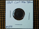 1864 CIVIL WAR TOKEN UNION FOREVER/INDIAN HEAD