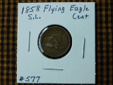 1858 S.L. FLYING EAGLE CENT VF