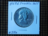 1958D FRANKLIN HALF BU