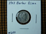 1903 BARBER DIME AU