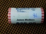 ROLL OF 25-2007P JAMES MADISON DOLLARS IN BANK ROLL BU