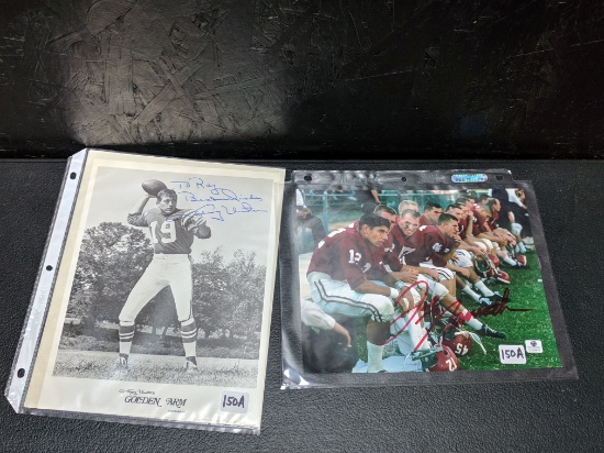 Johnny Unitas & Joe Namath (Global) Signed Photos