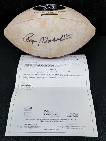 Roger Staubach signed Football -   JSA Auction House Cert