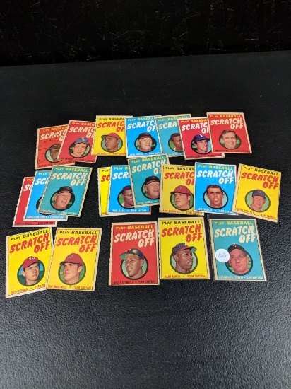 (Lotof 23) 1970 Play Baseball Scratch Off cards