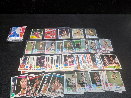 Topps 1973-1974 - 1975-1976- 1977-1978- 1979 baseketball. 75 total cards. Notice Phil Jackson (rooki