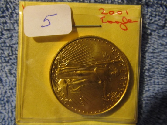 2001 $50. 1-OZ. GOLD EAGLE BU