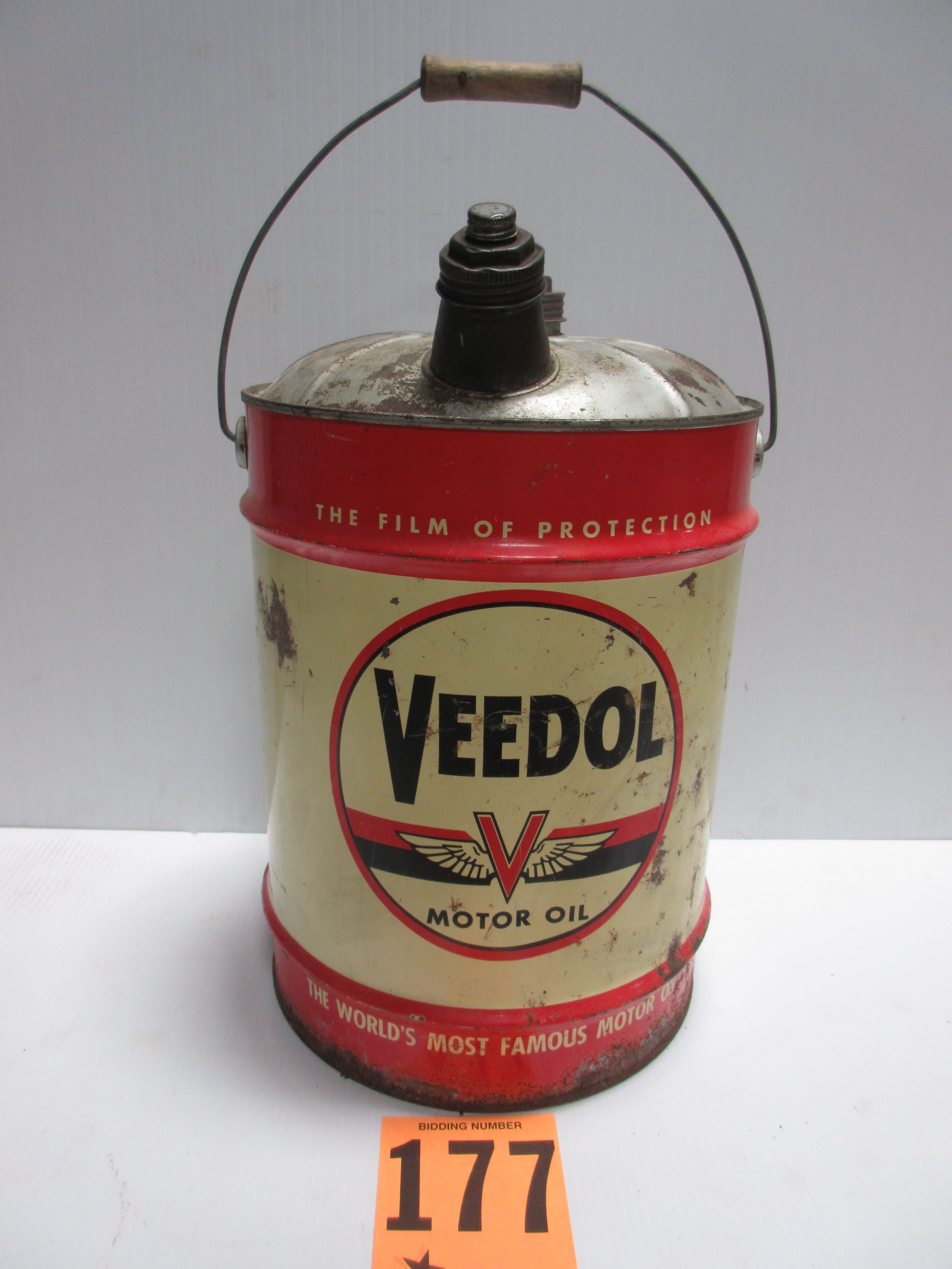 VEDOL 5 GAL. OIL CAN | Proxibid