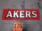 AKERS SIGN S.S.T.20'' X65'' MARKED A.M. 1-65 GOOD OLD SIGN NICE COLORS