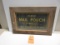 MAIL POUCH TOBACCO PAPER ADV. IN NICE PRIMITIVE FRAME 20''X30''