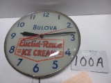 BULOVA EUCLID-RACE ICE CREAM LIGHTED CLOCK 15