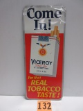 VICTORY CIGARETTES SIGN S.S.T 11''X 25 1/2'' GOOD OLD SIGN