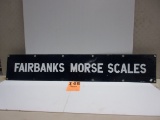 FAIRBANKS MORSE SCALES SIGN S.S.P. 9''X50'' MARKED BURDICK CHICAGO NICE