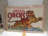 GREAT AMERICAN CIRCUS POSTER 28''X42''ENQUIRER PRINTING CO. CINN. OH. # 106 F.P.