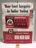 I.H. BAHLER TWINE POSTER 32''X 44'' WITH ORG. SALES PAPERS