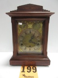 WESTMINSTER SILENT CHIME CABINET CLOCK NEEDS WORK HAS KEY