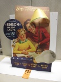 GE EDISON MAZDA LAMPS CARDBOARD DISPLAY 30