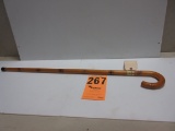 WOODEN CANE W/CONCEALED BLADE