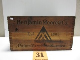 BENJAMIN MOORES PAINTS DOVETAILED ADV. WOODEN BOX