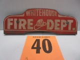 WHITE HOUSE FIRE DEPT. LICENSE PLATE TOPPER