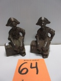 SET OF EARLY CAST IRON PIRATE BOOK ENDS