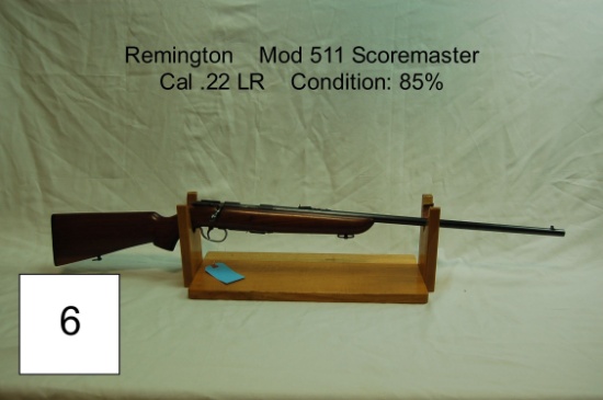 Remington    Mod 511    Scoremaster    Cal .22 LR    Condition: 85%
