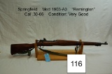 Springfield    Mod 1903-A3    “Remington”    Cal .30-06    Condition: Very Good