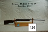 Savage    Mod 220-B    12 GA    Condition: 80%