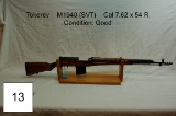 Tokerev    M1940 (SVT)    Cal 7.62 x 54R    Condition: Good