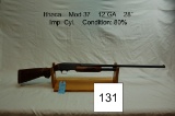 Ithaca    Mod 37    12 GA    28”    Imp. Cyl.    Condition 80%