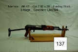 Norinco    AK-47    Cal 7.62 x 39    Folding Stock    3 Mags    Condition: Like NIB