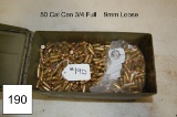 50 Cal Can ¾ Full    9mm Loose