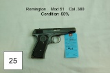 Remington    Mod 51    Cal .380    Condition: 80%