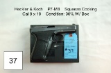 Heckler & Koch    P7-M8    Squeeze Cocking    Cal 9 x 19    Condition: 90% W/ Box